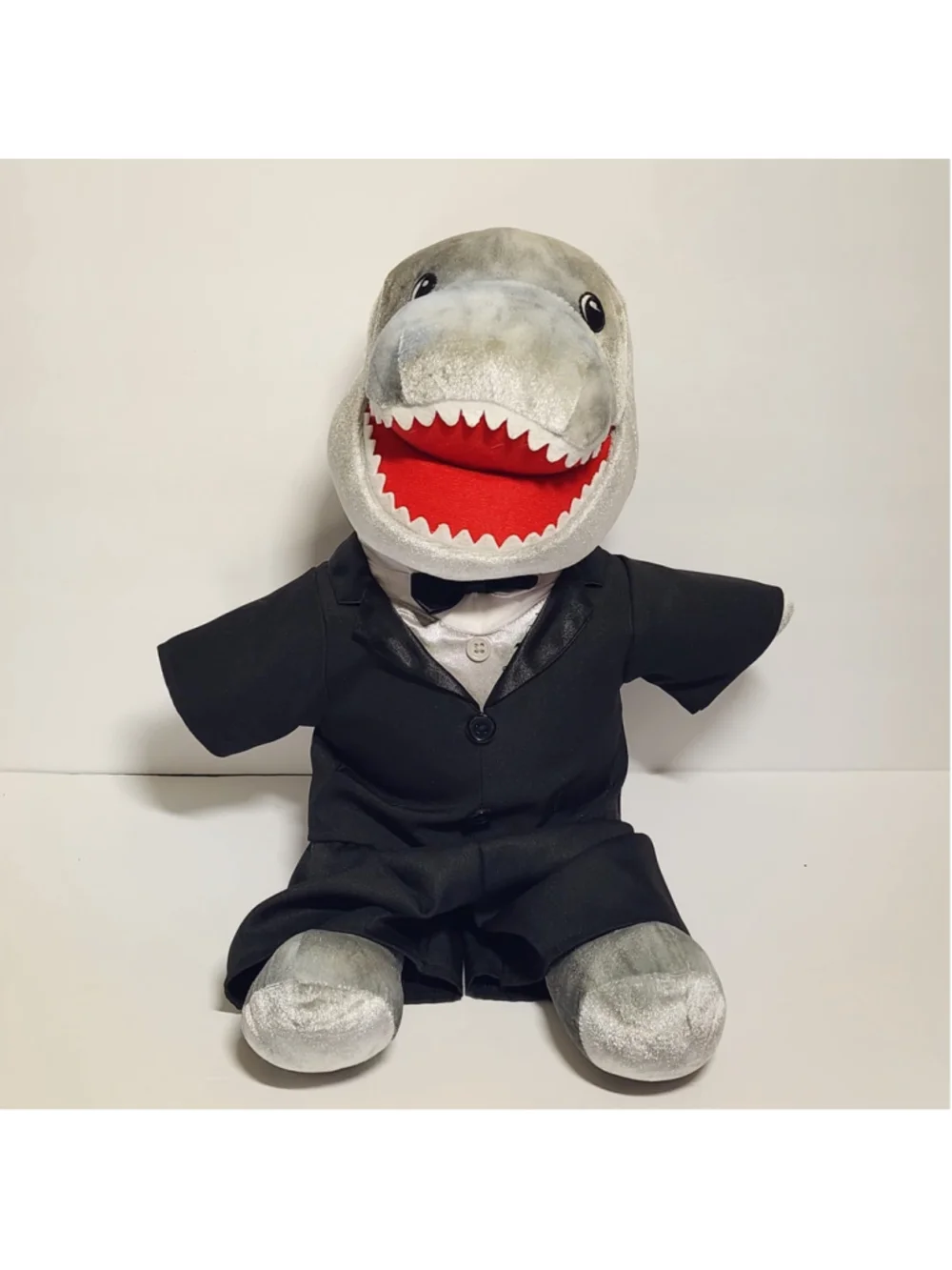Build-A-Bear Toothy Shark Plush Stuffed Animal In Groom Tuxedo Suit Retired BAB